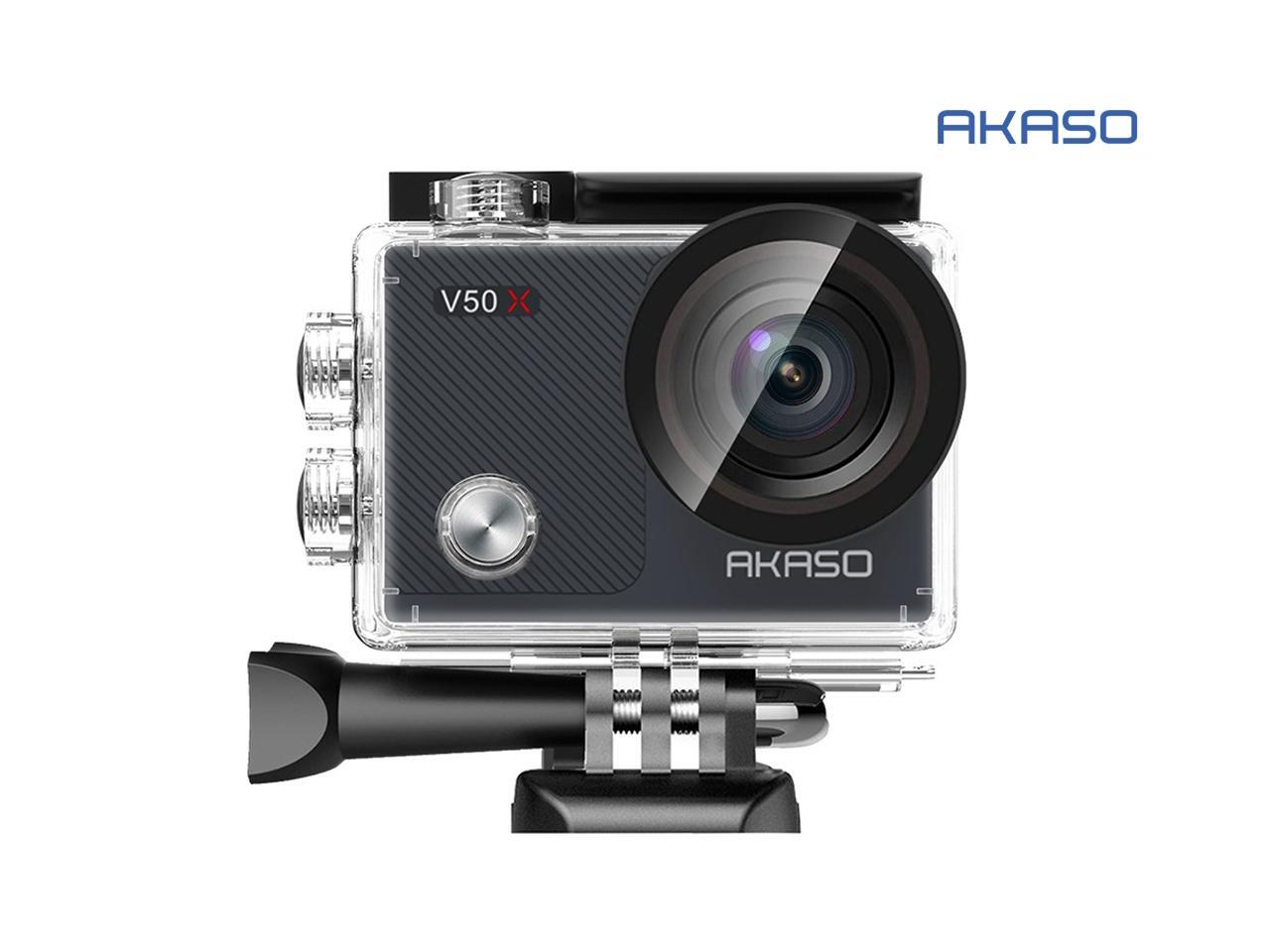 AKASO V50X Native 4K30fps WiFi Action Camera w/ EIS Touchscreen (Comes w/ Accessories Kit)