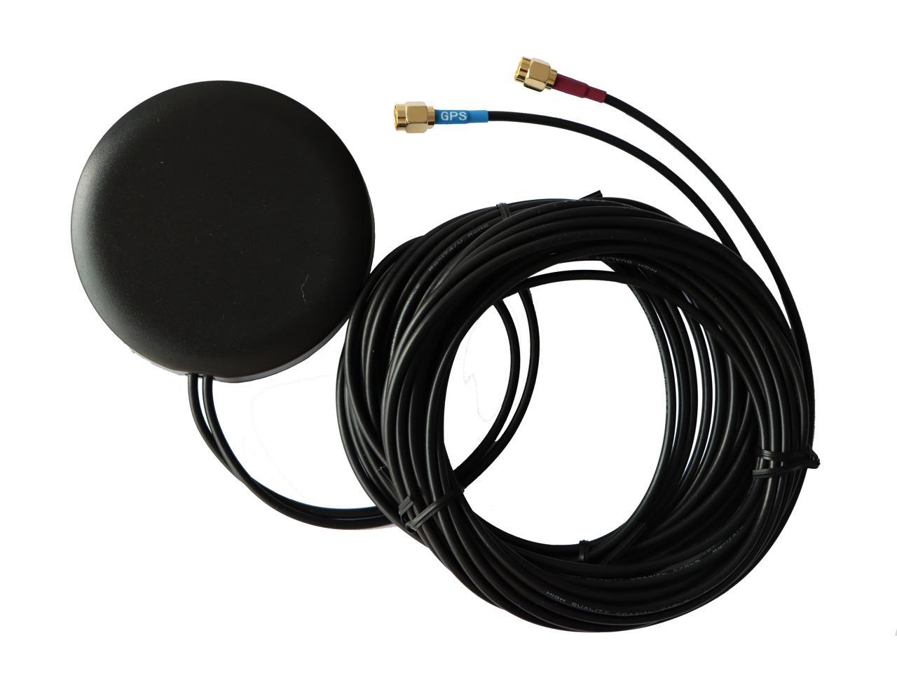 MASWELL 2 Combo GPS and 4G//3G Combination Antenna Fin Shape Screw Mount Dual Antenna Combo Antenna