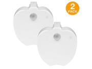 TOPGREENER 19-Color Motion Sensor Toilet Bowl Night Light, Waterproof LED, 6 Dimming Levels, Ambient Light Detection, Battery-Powered, TGTSNL-2PCS, White (2 Pack)