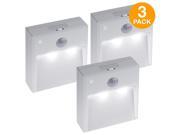 TOPGREENER 5000K Cool White LED Wall Guide Light, Battery Operated Stick on Installation, for Hallways/Stairs/Bathrooms/Shelves, 120 Degrees 10 Feet Radius Detection, TGISNCL-3PCS