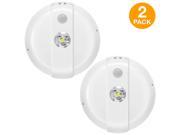 TOPGREENER Motion Sensor LED Ceiling Light, Battery Operated Stick on Installation, for Pantry/Shed/Hallway or Closet, 5000K Cool White, 360 Degree 10 Feet Radius Detection, TGCSL360-2PCS