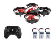 Holy Stone - HS210 Mini Drone with 3 Batteries, Red