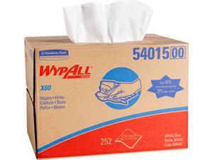 Wypall X60 Reusable Cloths (54015) in Brag Box, White, 252 Sheets / Box, 1 Box / Case
