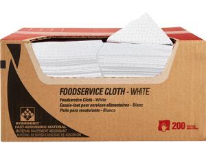 WypAll X50 Extended Use Foodservice Towels Reusable Cloths (06053), Quarterfold, White, 1 Box, 200 Sheets