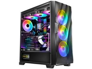 Antec Dark League DF700 FLUX, Mid Tower ATX Gaming Case, FLUX Platform, 5 x 120mm Fans Included, ARGB & PWM Fan Controller, Tempered Glass Side Panel, Three-Dimensional Wave-Shaped Mesh Front