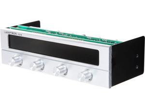 Lamptron FC5 V2 Silver Fan Controller, 4 Channels 30W per Channel, LCD Display with 7 Display Colors to choose from, CNC Milled Brushed Aluminum Front Bezel, Large Display for Fan Speed, Voltage Lamptron FC5 V2 Silver Fan Controller, 4 Channels 30W per Channel, LCD Display with 7 Display Colors to choose from, CNC Milled Brushed Aluminum Front Bezel, Large Display for Fan Speed, Voltage