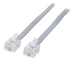 C2G 02970 RJ11 Modular Telephone Cable, Silver (7 Feet, 2.13 Meters) C2G 02970 RJ11 Modular Telephone Cable, Silver (7 Feet, 2.13 Meters)