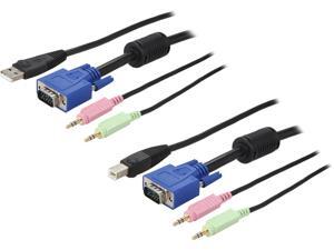 6 Ft High Resolution KVM Extension Cable Set SuperEcabe PS/2 KVM Extension Cable Set 6 Ft High Resolution KVM Extension Cable Set SuperEcabe PS/2 KVM Extension Cable Set