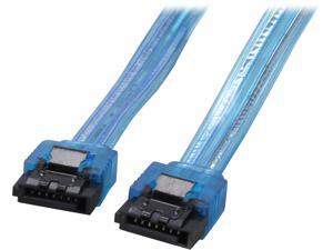 24inch SATA 6Gb//s Round Cable,180 to 90,Black,Metal Latch