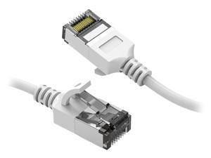 Nippon Labs 60CAT8-3-30WT 3 ft. U/FTP Slim Ethernet Network Cable 30AWG - Latest 40Gbps 2000Mhz RJ45 Patch Cord