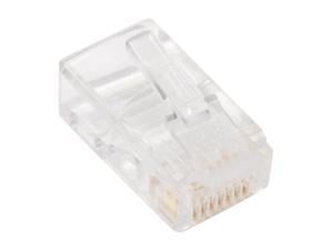 BYTECC Cat 6 Crystal Clear RJ-45 Tip/Connector, 100-Pack