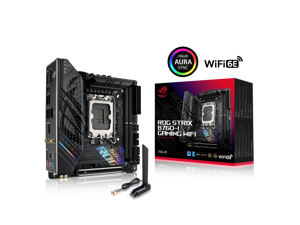 ASUS ROG Strix B760-I Gaming WiFi Intel B760(13th and 12th Gen) LGA 1700 mini-ITX motherboard, 8 + 1 power stages, DDR5 up to 7600 MT/s, PCIe 5.0, two M.2 slots, WiFi 6E, USB 3.2 Gen 2x2 Type-C