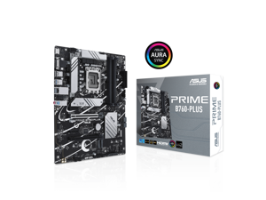 ASUS Prime B760-PLUS Intel B760(13th and 12th Gen) LGA 1700 ATX motherboard with PCIe 5.0, DDR5, 3x PCIe 4.0 M.2 slots, Realtek 2.5Gb Ethernet, DisplayPort, VGA, HDMI, SATA 6 Gbps,