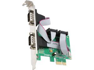 SYBA SI-PEX15058 2 Port DB9 Serial PCI-E 1.0 x1 Controller Card