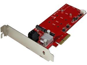 StarTech.com PEXM2SAT3422 M.2 SATA (NGFF) SATA 1 - PCI Express x4 Male 2x M.2 NGFF SSD RAID Controller Card plus 2x SATA III Ports - PCIe StarTech.com PEXM2SAT3422 M.2 SATA (NGFF) SATA 1 - PCI Express x4 Male 2x M.2 NGFF SSD RAID Controller Card plus 2x SATA III Ports - PCIe
