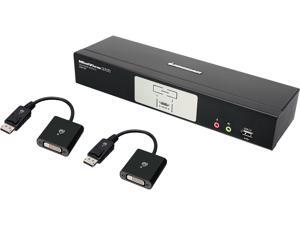 IOGEAR GCS1782DPKIT 2-Port Dual-Link DVI and DisplayPort KVMP Kit with 7.1 Audio (TAA Compliant)