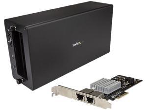 StarTech BNDTB310GNDP Thunderbolt 3 to 10 Gbe NIC - 2 port - External PCIe Enclosure plus Card - with DisplayPort Monitor Port - Thunderbolt 3 to Ethernet