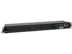 Tripp Lite 1.4 kWatts Single-Phase Switched PDU, LX Platform Interface, 120V Outlets (8 x 5-15R), NEMA x 5-15P, 12.0 Feet Cord, 1U Rack, TAA (PDUMH15NET2LX) Tripp Lite 1.4 kWatts Single-Phase Switched PDU, LX Platform Interface, 120V Outlets (8 x 5-15R), NEMA x 5-15P, 12.0 Feet Cord, 1U Rack, TAA (PDUMH15NET2LX)