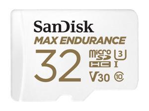 SanDisk 32GB MAX ENDURANCE microSDHC, U3, V30, Memory Card with Adapter for Home Security Cameras and Dash Cams, Speed up to 100MB/s.