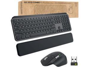 Logitech MX Keys Combo for Business, Gen 2, Full Size Wireless Keyboard and Wireless Mouse, with Keyboard Palm Rest, Bluetooth, Logi Bolt, Quiet.