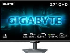 GIGABYTE - G27Q20 - Monitor gamer IPS SuperSpeed de 27" - QHD 2560 x 1440 - 200 Hz/OC 210 Hz - 0.5ms GTG - AMD FreeSync Premium, compatible con G-SYNC - HDMI, DP - Ajustable en altura e inclinación - Negro