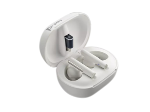 Poly Voyager Free 60+ Teams Wireless Earset - USB-C Dongle - True Wireless - Bluetooth - 98.4 ft - 20 Hz - 20 kHz - Earbud - Binaural - In-ear - Noise Canceling - White Sand 216755-02