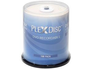 PlexDisc 4.7GB 16X DVD+R Branded Logo Top 100 Packs Disc Model 63C-815-BX