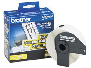 Brother Die-Cut Address Labels 1.1' x 3.5' White 400/Roll