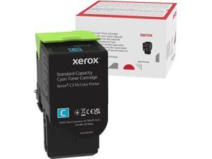 Genuine Xerox Cyan Standard Capacity Toner Cartridge, Xerox C310 Color Printer, (Use & Return)