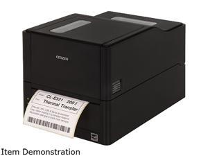 Citizen CL-E321XUBNNA CL-E321 4' Compact Thermal Transfer + Direct Thermal Label Printer, 203 dpi, USB, LAN, Serial - Black