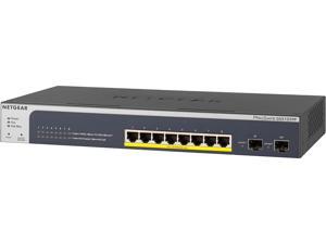 Switch Netgear ProSafe GS510TPP de 8 puertos Gigabit Ethernet PoE+ de alta potencia administrado con 2 puertos SFP dedicados (190W), GS510TPP-100NAS