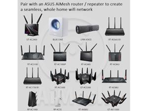 ASUS ROG AC5300 Wi-Fi Tri-band Gigabit Wireless Router with 4x4 MU-MIMO, 8 x LAN Ports, AiProtection Network Security and WTFast Game Accelerator, AiMesh Whole Home Wi-Fi System Compatible (GT-AC5300)
