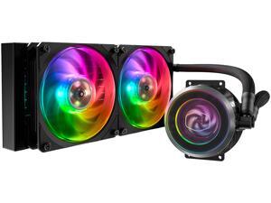 Cooler Master MasterLiquid ML240P Mirage Addressable RGB Close-Loop CPU Liquid Cooler, Transparent Pump, 24 Independently-Controlled LEDS, Dual 120mm Square Fan w/ Outer-Ring Connecting Fan Blades Cooler Master MasterLiquid ML240P Mirage Addressable RGB Close-Loop CPU Liquid Cooler, Transparent Pump, 24 Independently-Controlled LEDS, Dual 120mm Square Fan w/ Outer-Ring Connecting Fan Blades