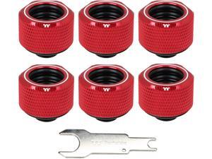 Thermaltake Pacific Red 4 Build-in O-Rings C-Pro G1/4 PETG 16mm OD Compression Fitting 6 Pack CL-W209-CU00RE-B Thermaltake Pacific Red 4 Build-in O-Rings C-Pro G1/4 PETG 16mm OD Compression Fitting 6 Pack CL-W209-CU00RE-B