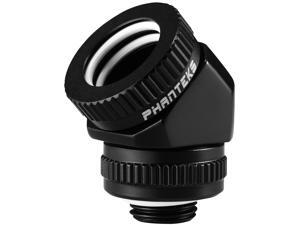 Phanteks Glacier Series Fittings PH-RA45_BK16 16MM Hard Tube Rotary Fitting 45 - Satin Black Phanteks Glacier Series Fittings PH-RA45_BK16 16MM Hard Tube Rotary Fitting 45 - Satin Black