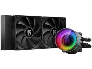DEEPCOOL Castle 240EX, Addressable RGB AIO Liquid CPU Cooler, Anti-Leak Technology Inside, Cable Controller and 5V ADD RGB 3-Pin Motherboard Control, TR4/AM4 Supported DEEPCOOL Castle 240EX, Addressable RGB AIO Liquid CPU Cooler, Anti-Leak Technology Inside, Cable Controller and 5V ADD RGB 3-Pin Motherboard Control, TR4/AM4 Supported