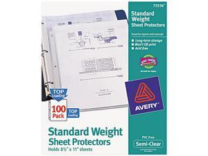 Avery Diamond Clear Quick Load Sheet Protectors, Acid-Free, 50 Protectors (73802)