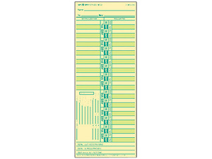 TOPS Time Card For Cincinnati Named Days – Two-Sided, 3-3/8 X 8-1/4, 500/Box, 1260