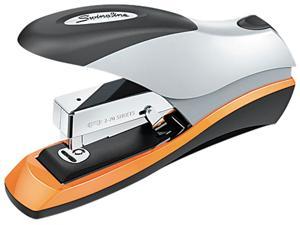 Swingline 74535 28-Sheet Commercial Electric Three-Hole Punch, 9/32  Diameter Hole, Platinum 