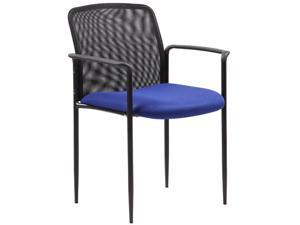 Boss Office Supplies B6909-BE Stackable Mesh Guest Chair - Blue