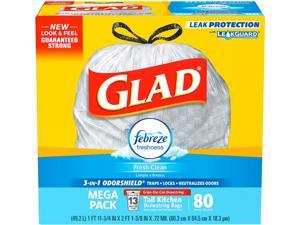 Glad CLO78526CT 13 gal Strong Tall Kitchen Trash Bags - Box of 100