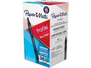 NeweggBusiness - Paper Mate PAP1921070 - Flair Felt Tip Marker Pen, Black  Ink, Medium, 36 per Box