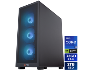 PC para juegos ABS Stratos II Aqua preensamblada - Windows 11 - Intel Core i9-14900KF - GeForce RTX 5070 Ti 16GB - DLSS 4 - 32GB DDR5 - 2TB NVMe SSD