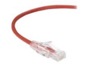 Black Box C6APC28-RD-04 Slim-Net CAT6A 28-AWG 500-MHz Stranded Ethernet Patch Cable - Unshielded, PVC, Snagless Boot, Red, 4-ft.