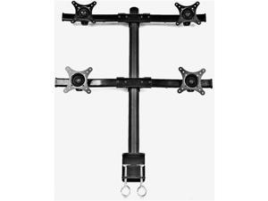 Xtrempro Quad Monitors Desk Adjustable Mount, Tilt ??15 ??, 360 ?? rotation for most 13'-27' Inch LCD, LED for 4 Screens, 22 lbs per Arm Capacity.