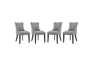 Marquis Dining Chair Fabric Set of 4 - Light Gray