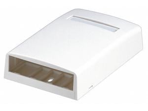 PANDUIT CBX4EI-AY Surface Mount Box, Mini Com,4 Port, Ivory