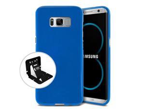 Samsung Galaxy S8 Plus Case Slim & Flexible Anti-shock Crystal Silicone Protective TPU Gel Skin Case Cover [Blue]