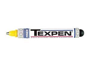 TEXPEN Industrial Steel Tip Paint Marker, Yellow