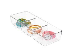 interdesign linus dresser and vanity drawer organizer, 13-inch by 5-inch by 2.25-inch, clear